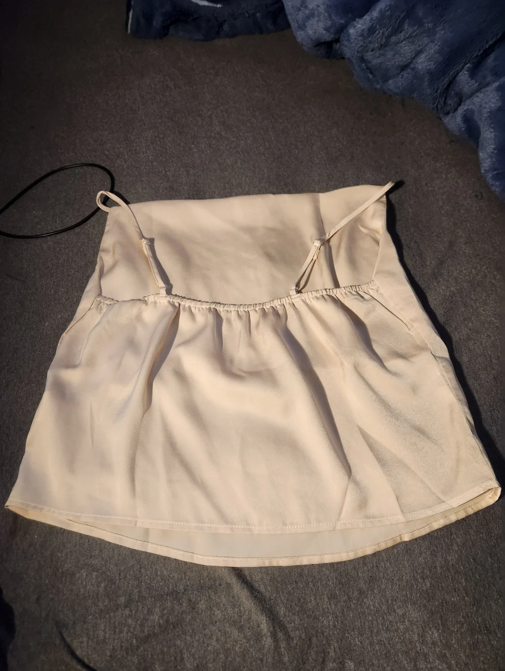 Ivory Satin Cowl Neck Camisole Top - Picture 2 of 2